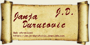 Janja Durutović vizit kartica